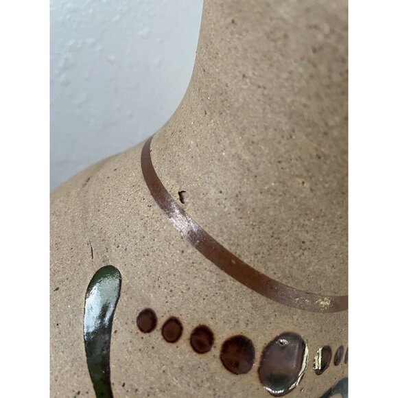 Mexican Tonala Pottery Bird Toucan Floral Vase, 11” - Picture 8 of 10